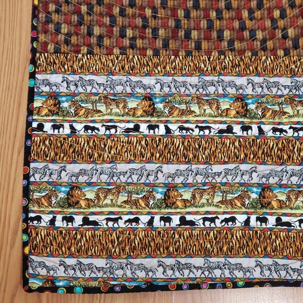 Handmade Crib Blanket Wall Quilt Patchwork‎ Ocean Life Jungle Animals 33